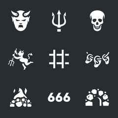 Vector Set of Hell Icons.