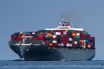 Container ship en route to Seattle