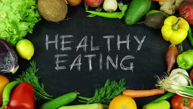 Healthy eating fruit stop motion
