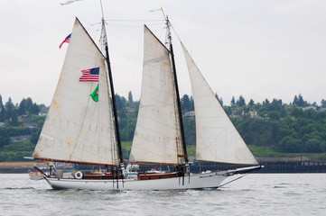 Sailing Schooner Underway © Cliff