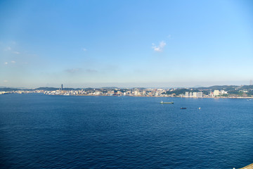 門司側から望む下関