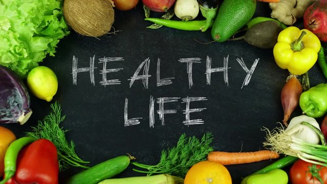 Healthy life fruit stop motion