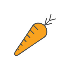 Carrot icons fruit vector design logo illustration vegetable