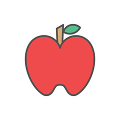 Aplle icons fruit vector design logo illustration vegetable