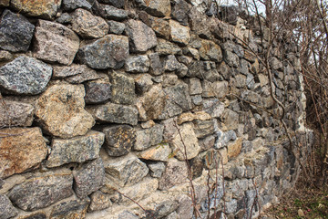 The already collapsed wall of the old building became the object for creating this background.