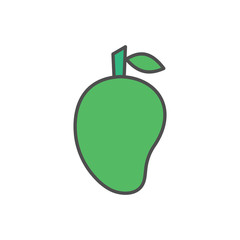 Mango icons fruit vector design logo illustration