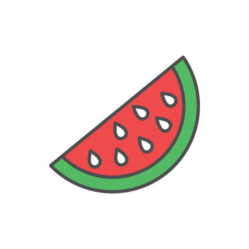 Watermelon icons fruit vector design logo illustration