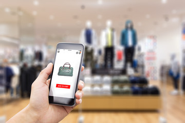 online shopping with modern fashion shop