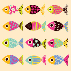 Cute set with fish.