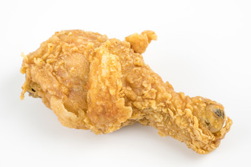 fried chicken isolated on the white background.