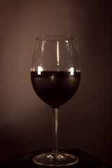 Red wine in a glass
