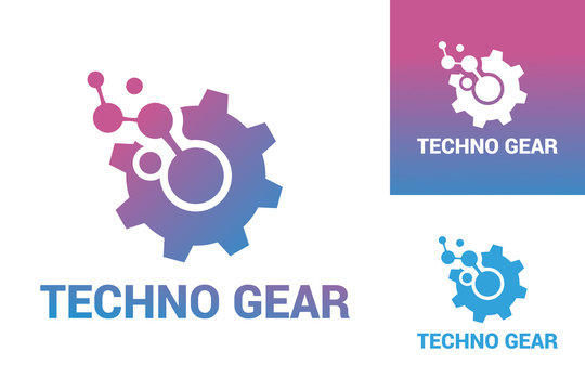 Techno Gear Logo Template Design
