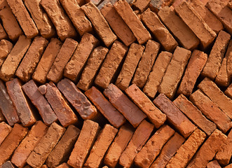 a pile of bricks background building materials