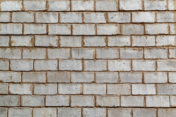 white background of bricks close-up wall texture background old