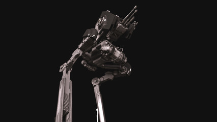 Naklejka premium Two legged war robot