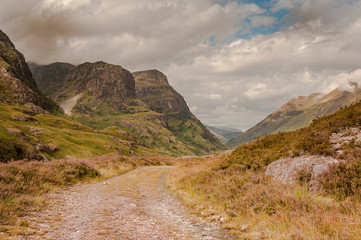Historical Drovers' Road Glencoe, Scotland