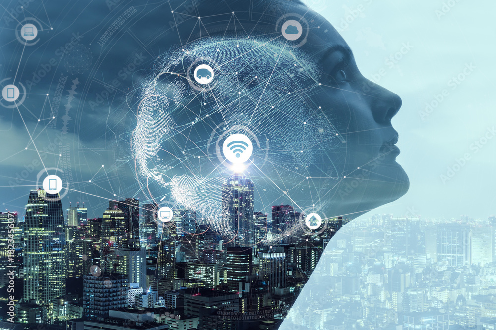 Poster ai(artificial intelligence) concept.