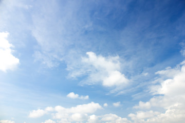 clouds in the blue sky background