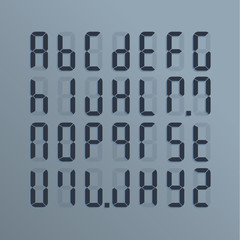 A realistic electronic alphabet from A to Z. Dial on the screen