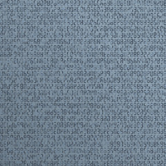 Blue alien, incomprehensible computer code. Abstract background. Hacker attack. Generated computer code concept