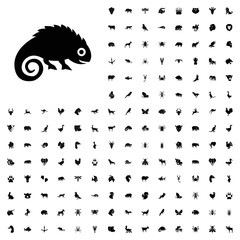 Chameleon icon illustration. animals icon set for web and mobile.