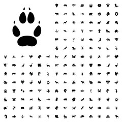 Animal paw icon illustration. animals icon set for web and mobile.