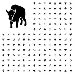 Buffalo icon illustration. animals icon set for web and mobile.