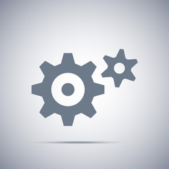 simple gear icon. stock vector object for design