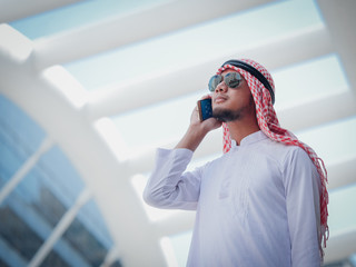 Muslim man in  business concept