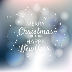 Winter blurred the background with the falling snow. Fall of snow, snowflake on blue sky. Celebratory winter background for Christmas and New year. Falling snow background. Snowfall background.