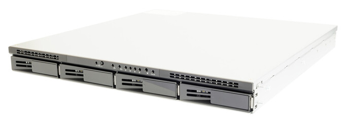 Network storage isolated on white