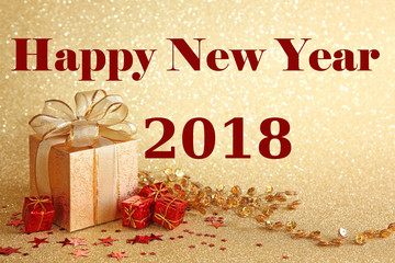 Fototapeta na wymiar Happy new Year 2018