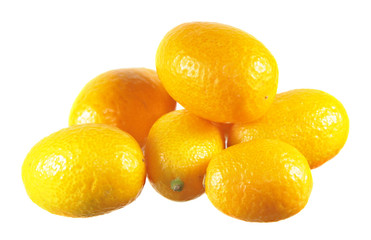 Kumquat fruits isolated on white background