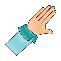 hand giving the five vector illustration design