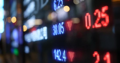 Stock market price display abstract - Powered by Adobe