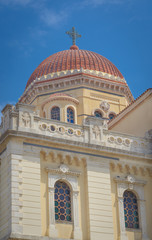 Fototapeta na wymiar View of the Orthodox Greek church