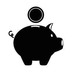 Obraz premium piggy savings with coins vector illustration design