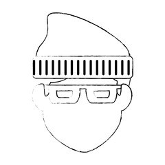 thief avatar character icon vector illustration design