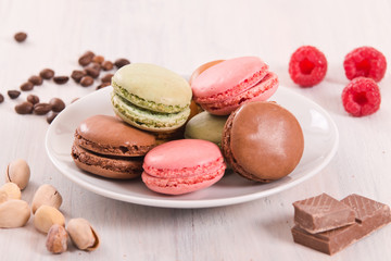 Colorful macarons.