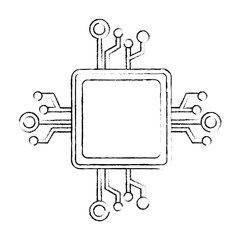 processor circuit isolated icon vector illustration design