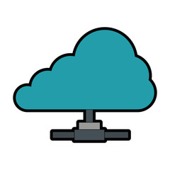 cloud computing isolated icon vector illustration design