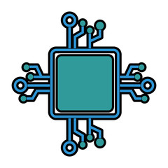 processor circuit isolated icon vector illustration design