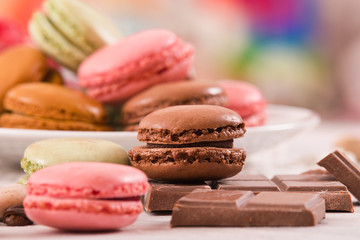 Colorful macarons.