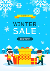 Happy Winter and Christmas illustrations