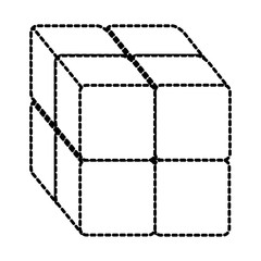 cube with blocks icon vector illustration design