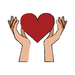 Hand holding a heart