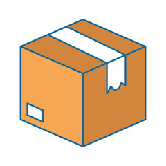 carton box isolated icon vector illustration design