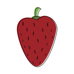 Strawberry sweet fruit icon vector illustration graphic design