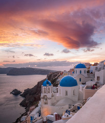 Beautiful Oia village on Santorini island in Greece