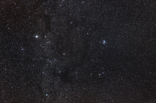 Zodiacal Constellation of Taurus with its star clusters, Pleiades and Hyades.